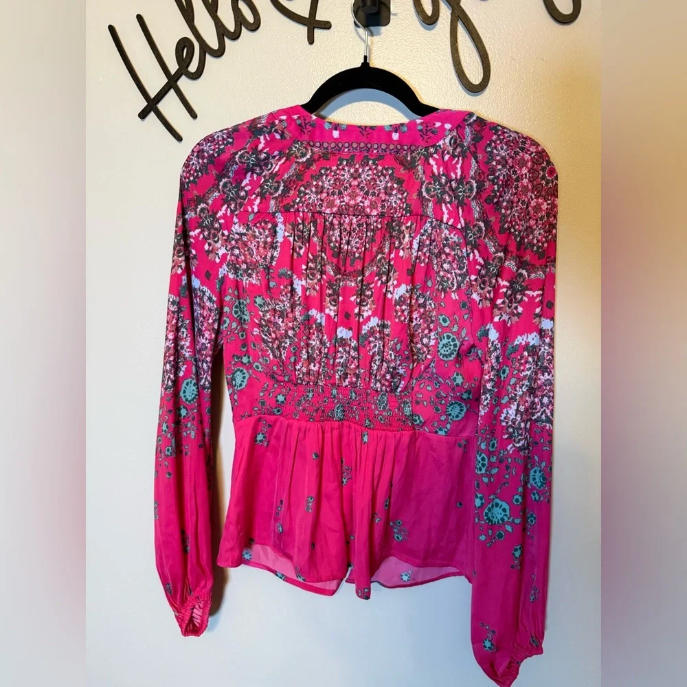 NWT Free People Run Free Tunic in Pink Combo - Small